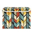 thumbnail image 7 of Yayeee Collapsible Cube Storage Bin with Lid Fabric Closet Decorative Basket with Handles, Yellow Geometric, 7 of 7