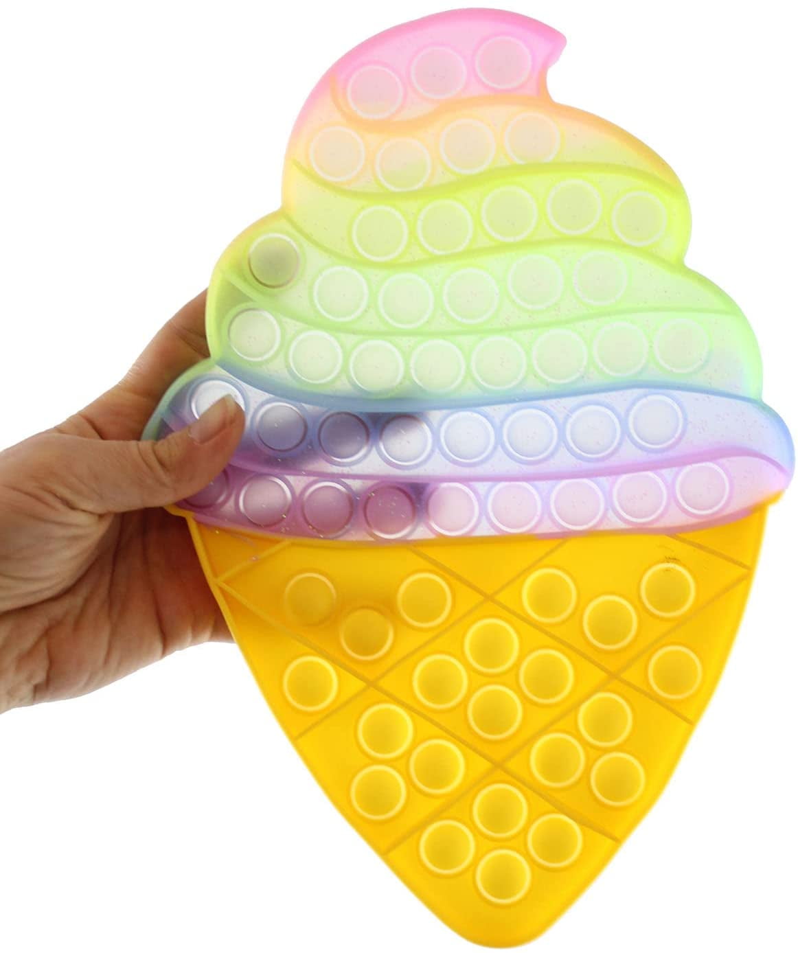 Jumbo Ice Cream Cone Theme Bubble Pop Fidget Toy Cute Silicone Push