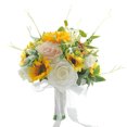 thumbnail image 1 of Diámetro: 26 cm, altura: 28 cm girasol flor artificial rosa ramo de novia, 1 of 5