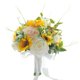 thumbnail image 1 of Diámetro: 26 cm, altura: 28 cm girasol flor artificial rosa ramo de novia, 1 of 5