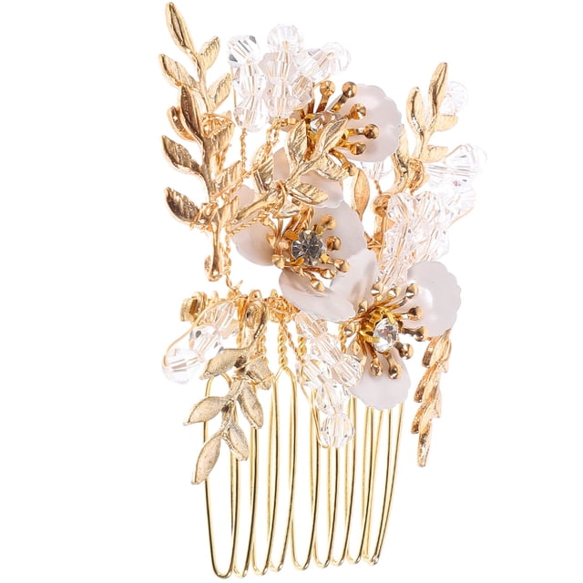 CATIEBYE Accesorio De Peine Dorado Con Para Femenino En Eventos Formales Y Bodas