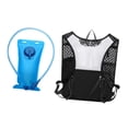 thumbnail image 4 of Quzzie Running Backpack with Chest Pocket, 2-liter Hydration Bladder, Reflective Material, Polyester, for Jogging, Trail Running, Mountaineering And Competit White Black, 4 of 8