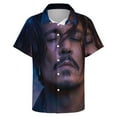 thumbnail image 5 of Johnny Depp Casual Short Sleeve Shirt Lapel Collar Shirt Summer Beach Shirt S, 5 of 8