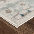 thumbnail image 3 of Tranquility Beige Moonrock / Light Blue Rectangle 2 ft. x 7 ft. Indoor Runner Olefin Machine Made Contemporary Eclectic Global Transitional Cool Suzani Rug, 3 of 8