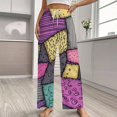 thumbnail image 2 of Colorful Patchwork Quilt Design Pajamas Leisure Trousers Soft Warm Sleepwear Bottoms Loose Retro Nightwear, 2 of 6