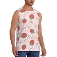 thumbnail image 2 of Fotbe Men's Strawberry Floral Print Men's Sleeveless Muscle Tank Tops Casual T-Shirts for Gym Workout Beach-X-Large, 2 of 8