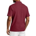 thumbnail image 4 of Fabrcox Men Polo Shirts Short Sleeve Collared Henley Linen Shirts for Men Lightweight Relaxed Fit Color Block Vacation Workout Golf Shirts for Men L, 4 of 6
