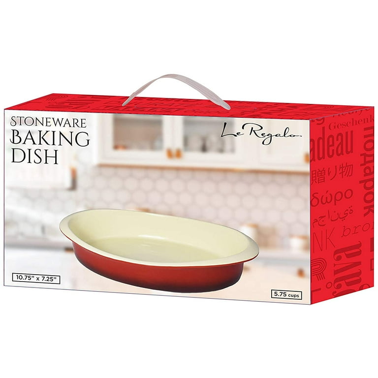 TAG Brie Baker Set Of 2 Red Ceramic Dishes With Spreader | 80oz Stoneware, Dishwasher & Oven Safe 4 thumbnail image