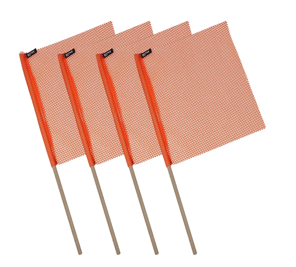 VULCAN Safety Flag With Dowel - Bright Orange - Vinyl Coated Nylon Esh Construction - 18 Inch X - View #6