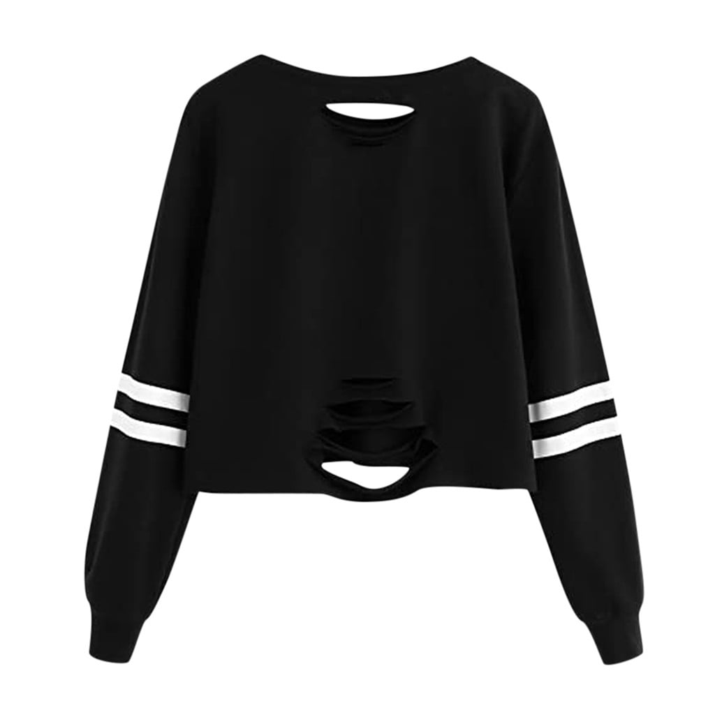 KIJBLAE Discount Women's Fashion Sweatshirt Crewneck Crop Pullover Tops