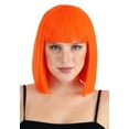 thumbnail image 1 of Bright Orange Bob Wig, 1 of 4