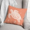 thumbnail image 3 of Creative Products Stamp Turtle Coral 18x18 Spun Poly Pillow, 3 of 3