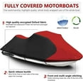 thumbnail image 3 of ALL-CARB Super Heavy-Duty 126-135(3 Seater) TOP Cover Trailerable Cover Black + Red Color Replacement for PWC Watercraft Jet Ski Motorcycle Boat Cover, 3 of 7