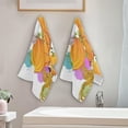 thumbnail image 3 of Pumpkins Autumn Watercolor Hand Towels for Bathroom, Fall Harvest Colorful Kitchen Towel 2 PCS Ultra Soft and Highly Absorbent Decorative Fingertip Face Bath Towels for Spa & Hotel, 28.3"x 14.4", 3 of 4
