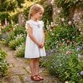 thumbnail image 5 of NIPAXO Girls Ruffle Trend Top with Doll Collar, White, 4-5Y, 5 of 7