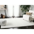 thumbnail image 3 of SAFAVIEH August Carlene Solid Plush Shag Area Rug, White, 6'7" x 6'7" Square, 3 of 8