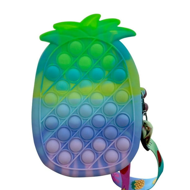 Bolsa Cruzada De Juguete Con Burbujas De Empuje, Juguetes Sensoriales De Silicona, Juguetes Para Aliviar El Estrés, Monedero, Bolsa Para Niños Y Adultos Cateissary AP007042-01