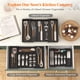 thumbnail image 5 of Organizador de cajones para cubiertos Lifewit, expandible, sin BPA, negro, 5 of 8