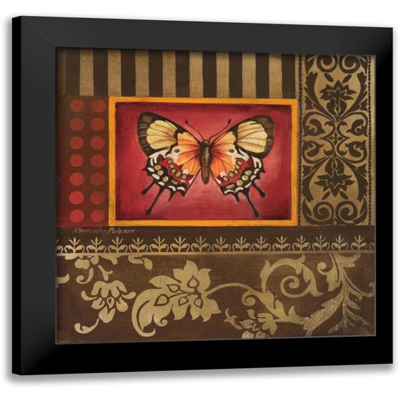 Poloson, Kimberly 12x12 Black Modern Framed Museum Art Print Titled - Over the Rainbow I