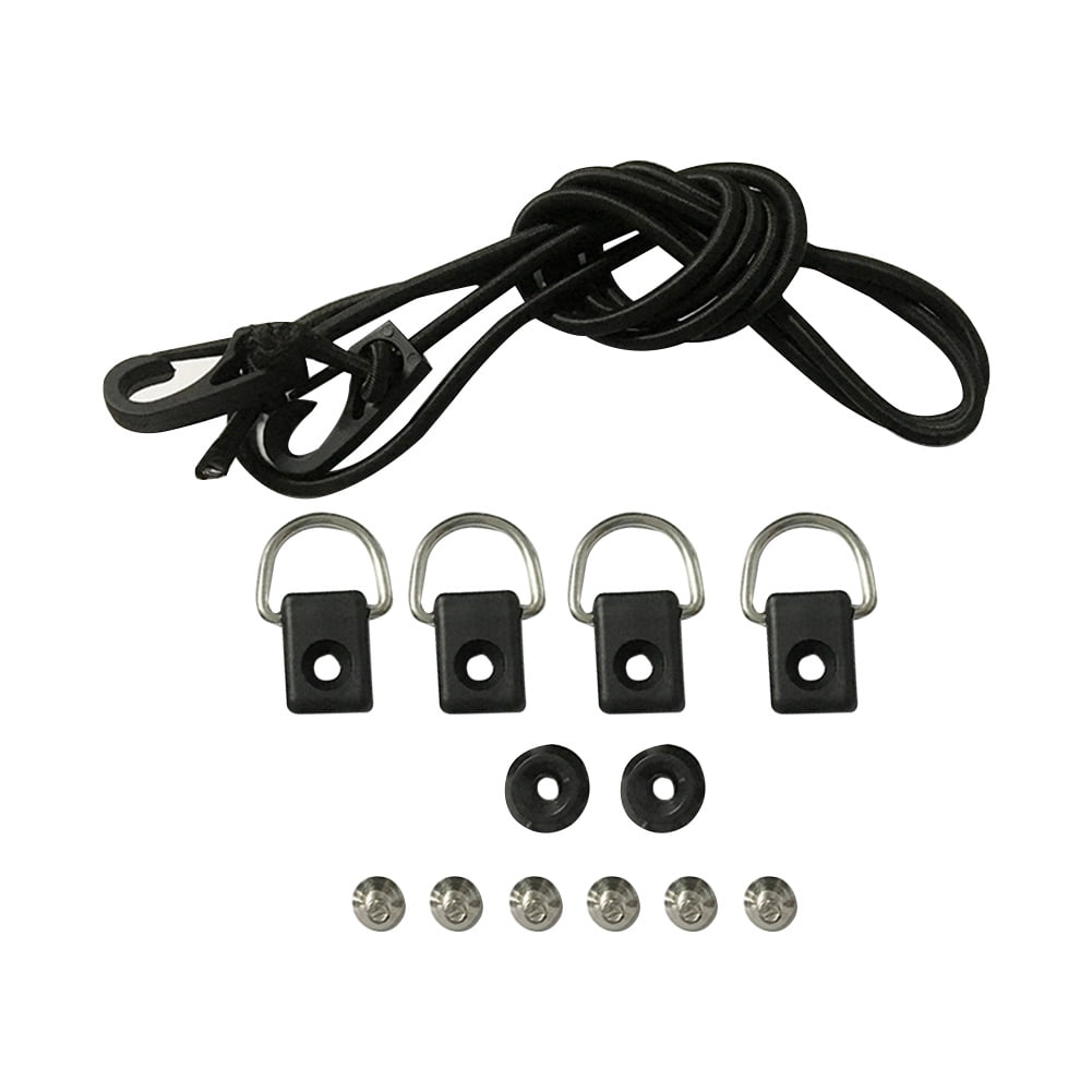 FHelectronic 6 Pieces D Ring Outfitting Fishing Rigging Bungee Kit Fitting Canoe Kayak Accessories