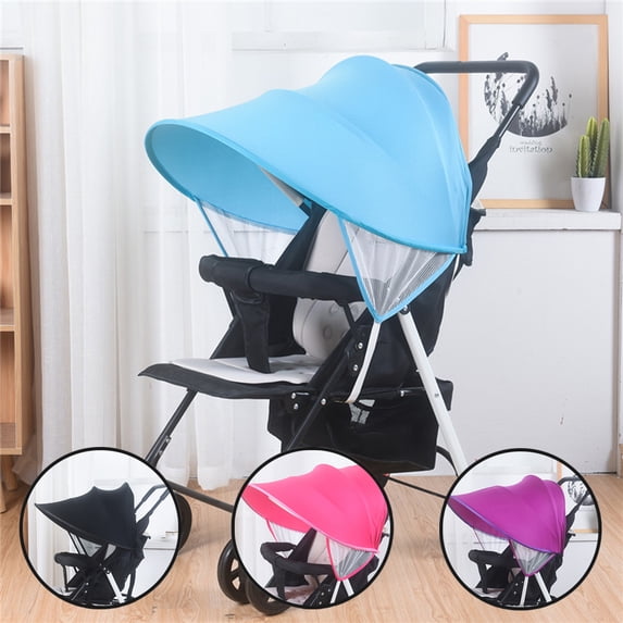 UDIYO Baby Stroller Sun Shade Sun Protection Sun Shade for Strollers Car Seats Pram Pushchair Buggy Stroller Parasol Sun Rain Shade Canopy Cover Awning Anti-UV Toddlers Stroller Canopy Sun Shade