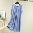 thumbnail image 2 of Modal Lingerie Chemise de Nuit Sans Manches pour Femmes, Robe de Nuit d'Été, Camisoles Unies, 2 of 9