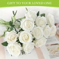thumbnail image 5 of 50 Pcs Artificial Roses In Bulk, Fake Silk Roses Realistic White Roses For Wedding Centerpieces Flower Arrangement Home Decor, 5 of 8