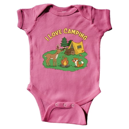 

Inktastic I Love Camping Animals Gift Baby Boy or Baby Girl Bodysuit