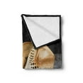 thumbnail image 2 of Western Soft Flannel Fleece Throw Blanket, Wild Cowboy Straw Hat and Rope on a Wooden Table, Cozy Plush for Indoor and Outdoor Use, 50" x 60", Ginger Camel, by Ambesonne, 2 of 5