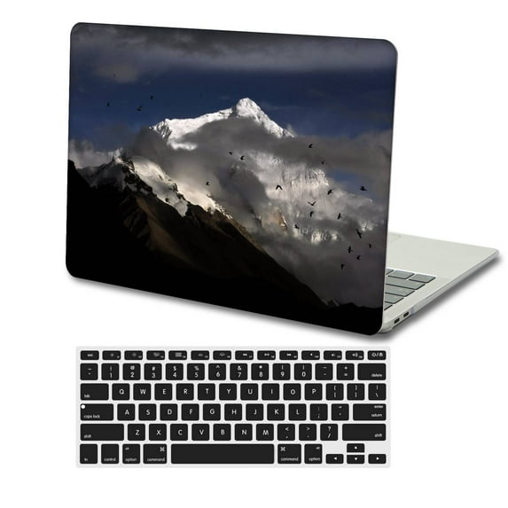 KSK KAISHEK Protective Case Hard Cover Compatible with MacBook Air 13 inchs 2022/2021/2020/2019/2018 A1932&A2179&A2337 m1 + Black Keyboard Cover, Colorful B 1037
