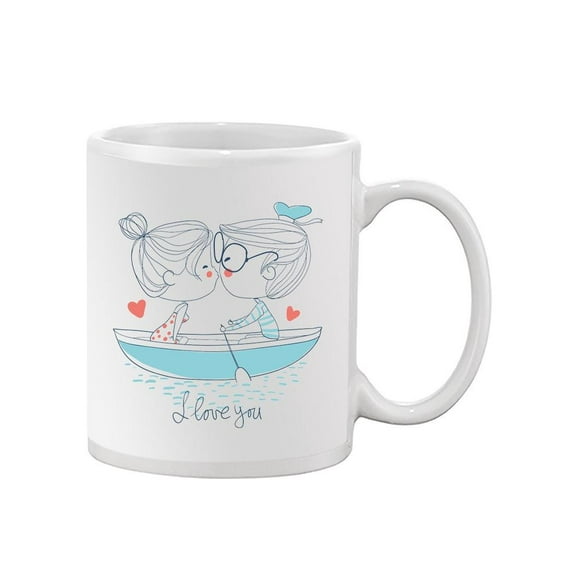 Couple Kissing On Boat Mug  -Image by Shutterstock,