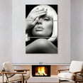 thumbnail image 2 of Elephant Stock Diamond Lips Wall Art - Vertical Multi Panel Canvas - Salon Wall Decor - Hobbies And Lifestyle Multi Panel - Black And Gray Decor By Design Fabrikken - 48" x 74", 2 of 8