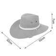 thumbnail image 3 of Washranp Trilby Cap Cowboy Style Adjustable Wide Brim Jazz Cap Costume Accessory for Horse Riding, 3 of 6