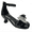 Black, variant on Girls Sandal Heels with Removable Bow, Flower Wedding Girls Dress Shoes for Little Big Kid