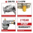 thumbnail image 4 of OEM Technologies 90028 Horizontal Axial Cam Replacement Pressure Washer Pump Kit, 3300 PSI, 2.4 GPM, 3/4" Shaft, Includes Hardware and Siphon Tube, for Residential and Industrial Gas Powered, 4 of 6