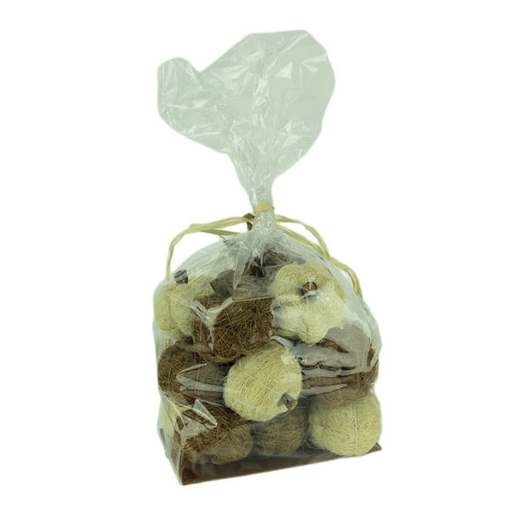 India House Bag of Natural Brown and Beige Dried Angel Vine Decorative Pumpkins