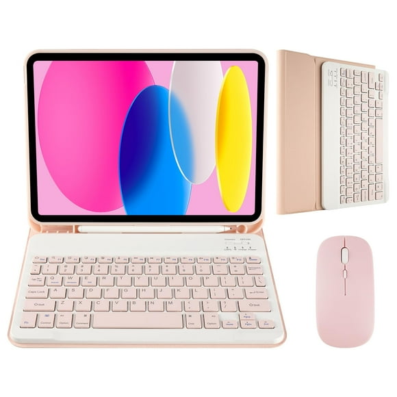 Funda con teclado y ratón para iPad A16 11 pulgadas 2025, iPad 10th Gen 10.9 pulgadas 2022