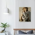 thumbnail image 4 of Nawypu Funny Lion Bathroom Canvas Wall Art Cute Lion In Toilet Posters Black and White Animal Prints Painting Maximalist Mid Century Modern Aesthetic Wall Decor for, 4 of 5