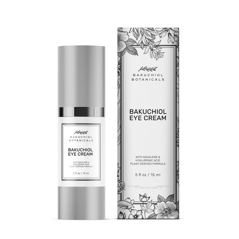 Bakuchiol Botanicals Eye Cream .5 Oz Clinical Strength Bakuchiol with Aloe, Squalane