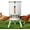 Jade White, variant on 50LB Metal Chicken Feeder - No Waste, No Clog Design with 16 Ports & Smooth Gravity-Flow, Powder Coated Rust-Proof for Coop Use (Jade White)