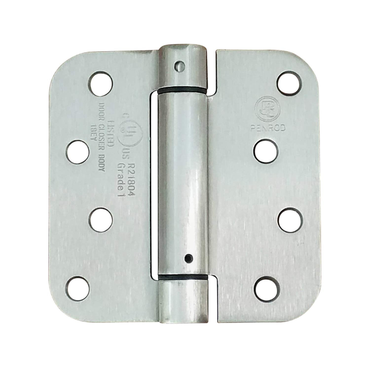 Spring Hinges for Doors Penrod 4" Inch with 5/8" Radius Satin