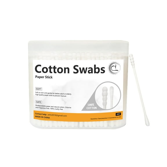 1000pcs Tiny Cotton Buds, with Round & Spiral, Suitable for Baby Ear Nose Clean,Cosmetics,Personal Hygiene