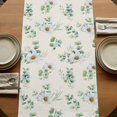 thumbnail image 5 of Table Runners 72 Inches Long Dress Scarves, Daisy Farmhouse Kitchen Table Runner, Coffee Tablerunners, Spring Flowers Eucalyptus Leaves Botanical Beige 14x72 Inch, 5 of 9
