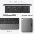 thumbnail image 5 of Pekarejue Keyboard Case Compatible with iPad Mini 7th Generation 2024 (A17 Pro) / iPad Mini 6th Gen 8.3 Inch 2021: 360 Degree Rotatable Cover Multi-Touch Trackpad RGB Backlit Black, 5 of 6
