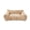 Brown, variant on Washable Pet Sofa Bed with Removable Cover, Cozy Cat and Dog Couch with Three-Sided Bolster, Non-Slip Bottom