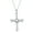 Baseball Cross, variant on 18K White Gold Plated Cross Necklace, Zirconia Silver Cross Faith Pendant Necklace for Women