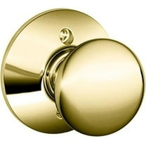 Plymouth Knob Non-Turning Lock, Bright Brass (F170 PLY 605)
