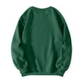 thumbnail image 5 of Women Tops Women's Long Sleeve Sweatshirt Casual Crewneck Loose Fit Pullover Fleece Tops, Christmas Print Design, Comfortable and Warm Apparel,Army Green,L, 5 of 5