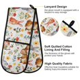 thumbnail image 4 of Dailycode Double Sided Oven Mitt with Loop Heat Resistant Kitchen Long Potholders 7" x 35" Cute Rabbits and Flowers, 4 of 6