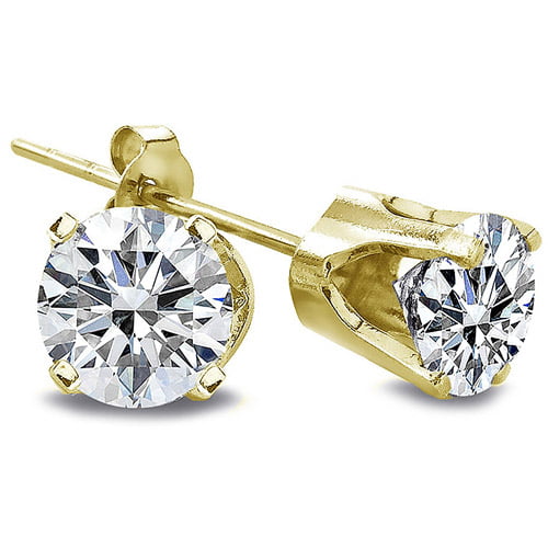 iParis - 1/4 Carat T.W. Diamond 14kt Yellow Gold Stud Earrings, HI-I2 ...